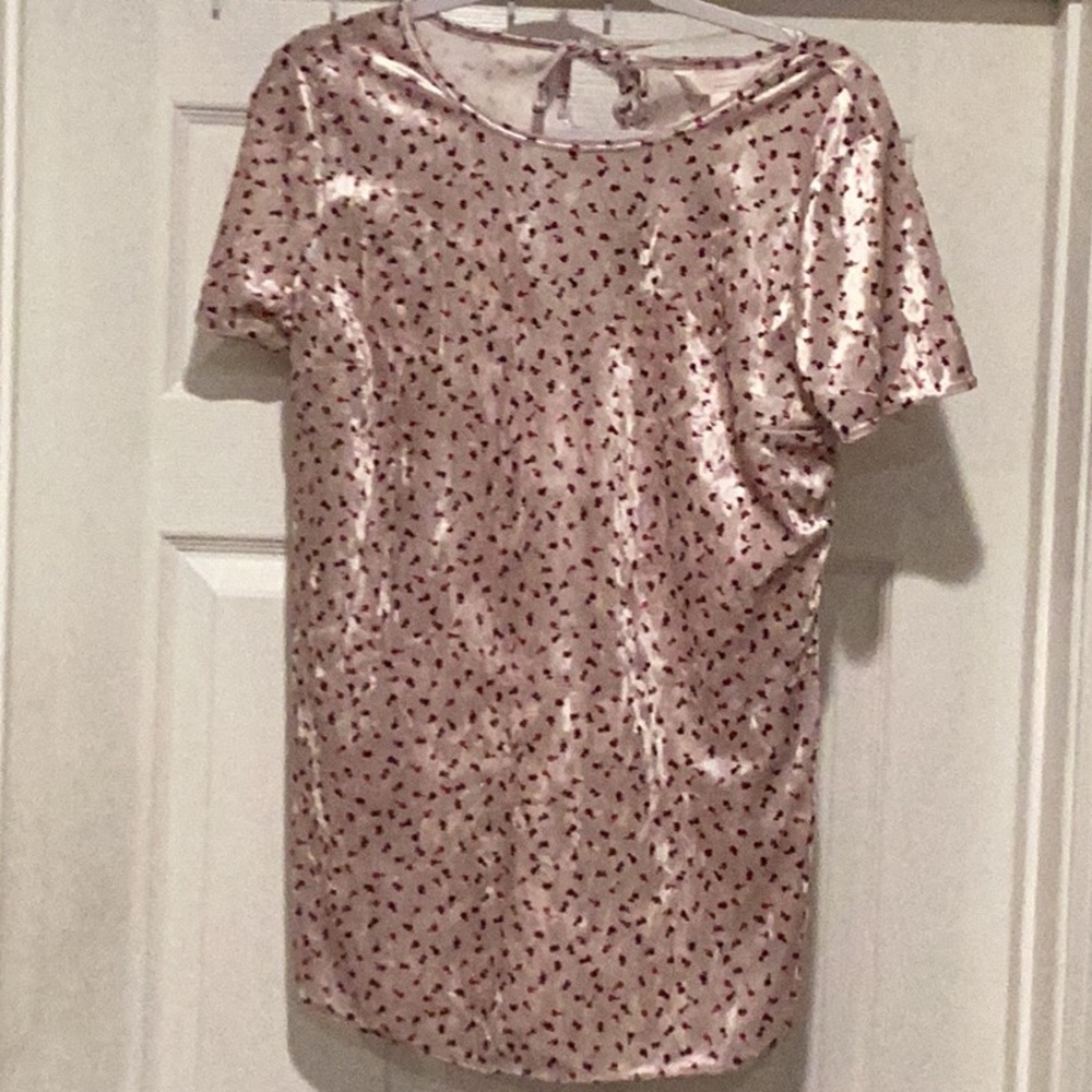 Pink Velvet Rosebud Top Very Pretty